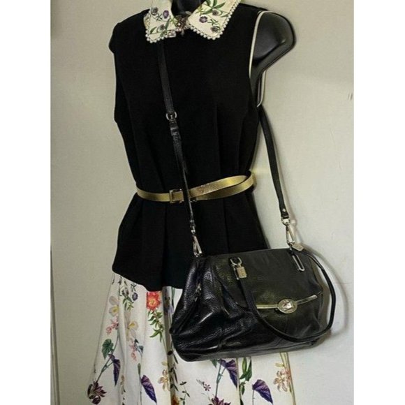 coach large black leather cross body bag - Picture 6 of 10